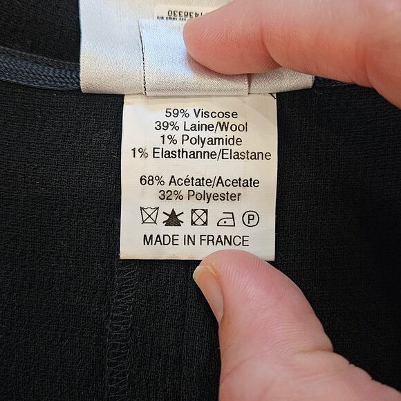 Angelo Tarlazzi Paris Dress Size 10 Collared 3/4 Pleated Sleeves Pockets Shift - Picture 12 of 13